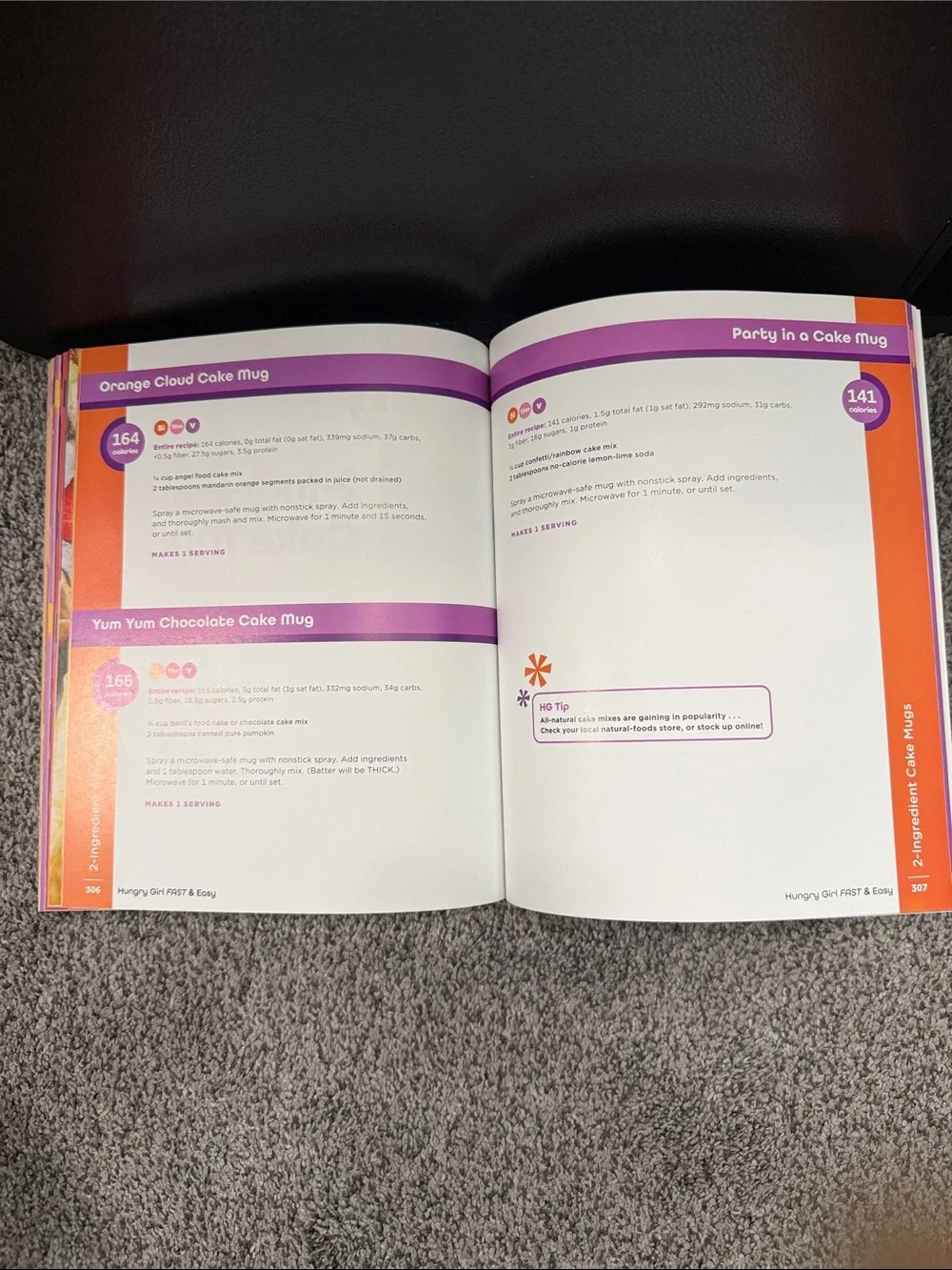 Hungry Girl Fast & Easy Cookbook - White with Red & Purple Accents